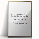 Modern Typography “Little Man Cave” Art Print for Kids Room