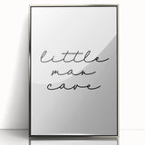 Modern Typography “Little Man Cave” Art Print for Kids Room