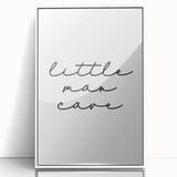 Modern Typography “Little Man Cave” Art Print for Kids Room