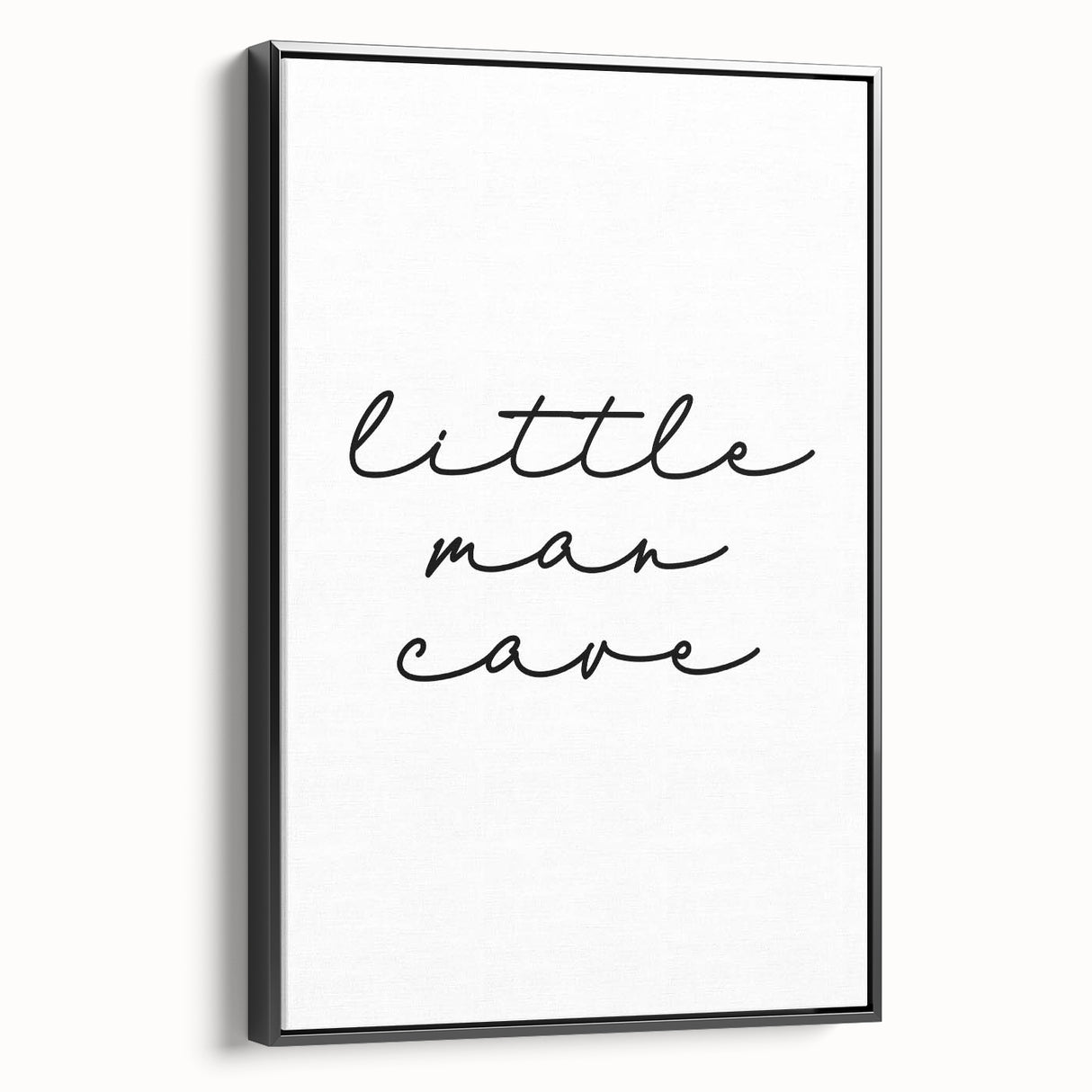 Modern Typography “Little Man Cave” Art Print for Kids Room