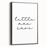 Modern Typography “Little Man Cave” Art Print for Kids Room