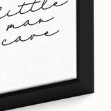 Modern Typography “Little Man Cave” Art Print for Kids Room