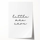 Modern Typography “Little Man Cave” Art Print for Kids Room
