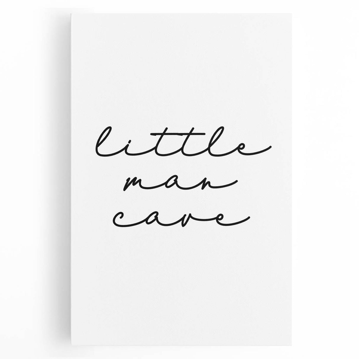 Modern Typography “Little Man Cave” Art Print for Kids Room
