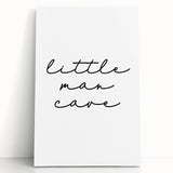 Modern Typography “Little Man Cave” Art Print for Kids Room