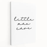 Modern Typography “Little Man Cave” Art Print for Kids Room