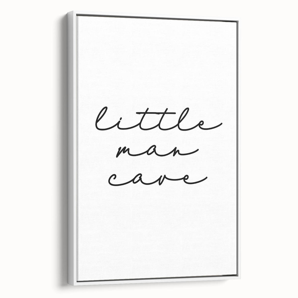 Modern Typography “Little Man Cave” Art Print for Kids Room