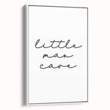 Modern Typography “Little Man Cave” Art Print for Kids Room