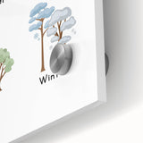 Seasons of the Year Typography Art Print – Spring, Summer, Autumn, Winter Wall Art