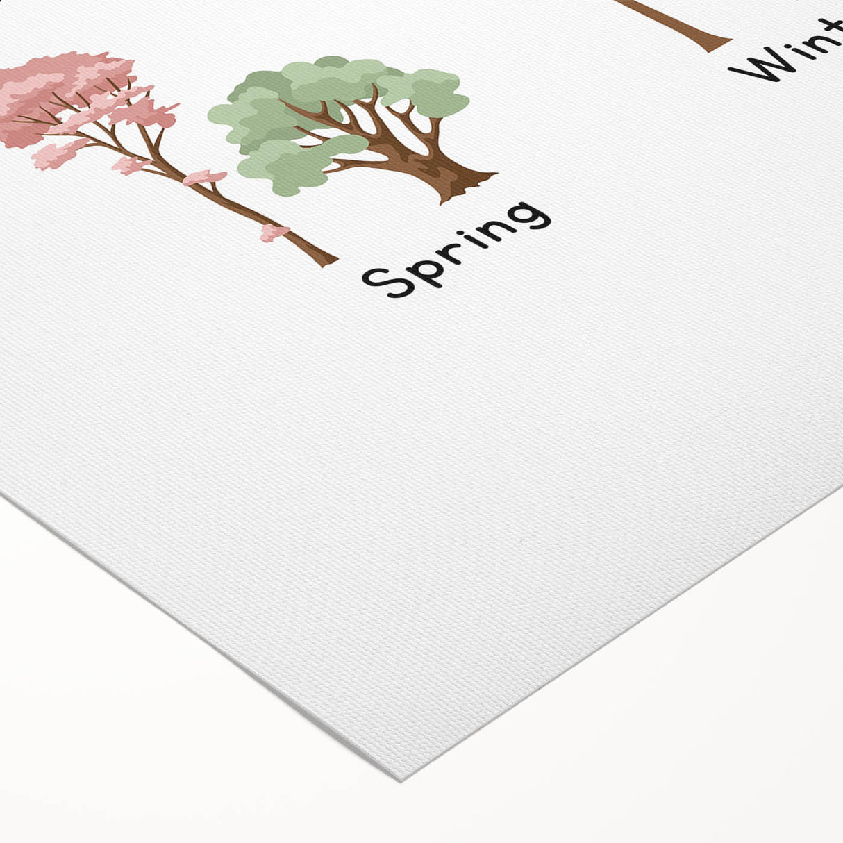 Seasons of the Year Typography Art Print – Spring, Summer, Autumn, Winter Wall Art
