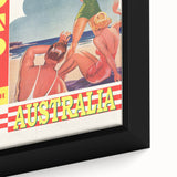 Bondi Beach Retro Travel Poster | Vintage Australian Beach Print