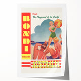 Bondi Beach Retro Travel Poster | Vintage Australian Beach Print