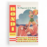 Bondi Beach Retro Travel Poster | Vintage Australian Beach Print