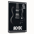 AC/DC Guitar Poster - Black SG Guitar Vintage Wall Art