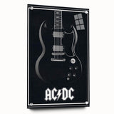 AC/DC Guitar Poster - Black SG Guitar Vintage Wall Art