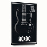 AC/DC Guitar Poster - Black SG Guitar Vintage Wall Art
