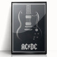 AC/DC Guitar Poster - Black SG Guitar Vintage Wall Art