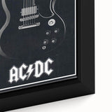 AC/DC Guitar Poster - Black SG Guitar Vintage Wall Art