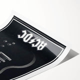 AC/DC Guitar Poster - Black SG Guitar Vintage Wall Art