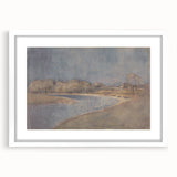 Classical Realism Art Print – Serene Landscape by the Water