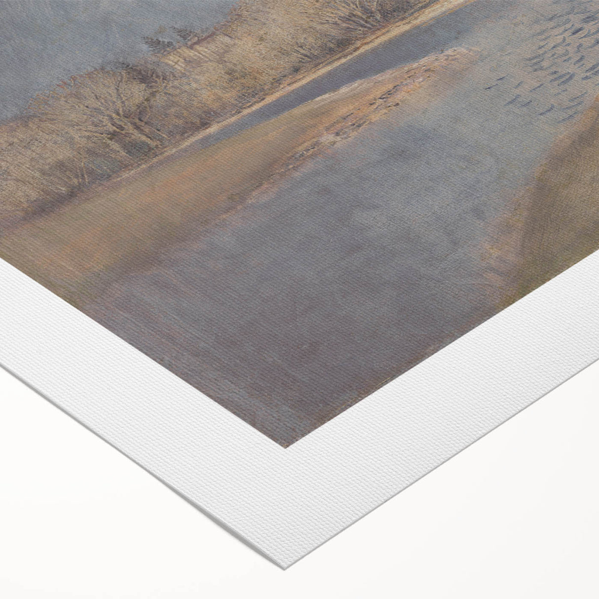 Classical Realism Art Print – Serene Landscape by the Water