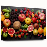 Vibrant Fruit Medley - Modern Kitchen Wall Art for Fresh Decor