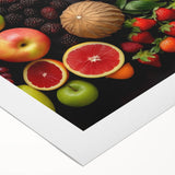 Vibrant Fruit Medley - Modern Kitchen Wall Art for Fresh Decor