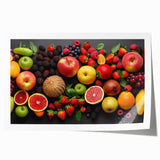 Vibrant Fruit Medley - Modern Kitchen Wall Art for Fresh Decor
