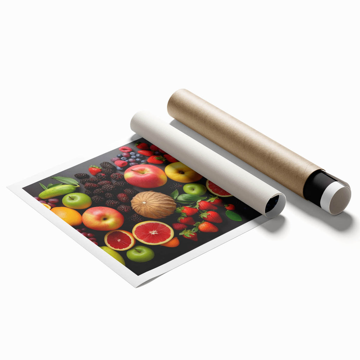 Vibrant Fruit Medley - Modern Kitchen Wall Art for Fresh Decor