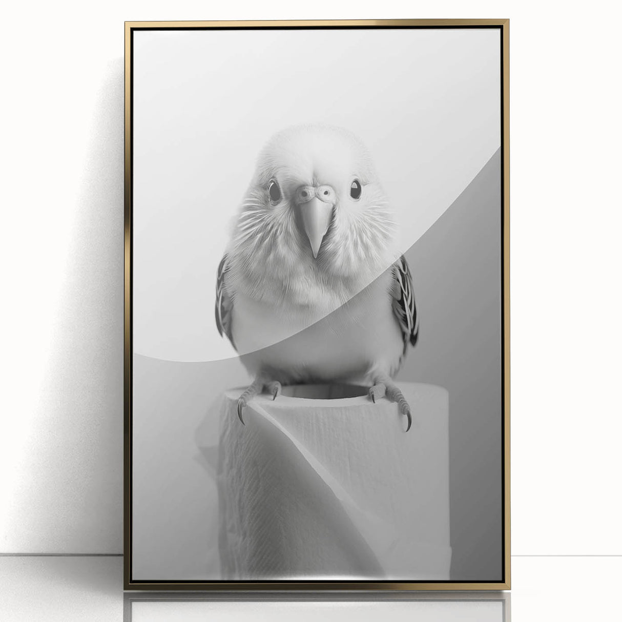 Bathroom Wall Art - Charming Bird with Toilet Paper