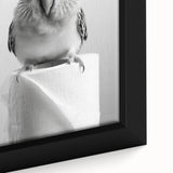 Bathroom Wall Art - Charming Bird with Toilet Paper