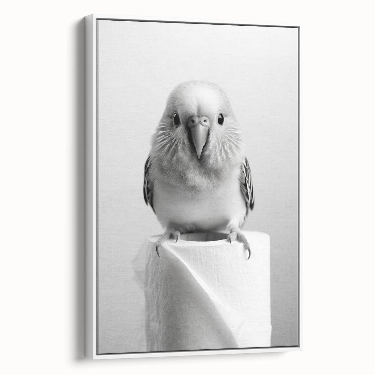 Bathroom Wall Art - Charming Bird with Toilet Paper