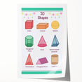 3D Shapes Kids Educational Wall Art – Learning Poster