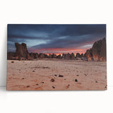 Black and white stretched canvas of Algerian scenery, ideal for kitchen wall art or bedroom ambiance.