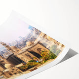 Extra large wall art featuring line art flowers with muted earth tones on a rolled print, ideal for large living room decor.