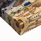 Large art of an Egyptian landscape in black and white on stretched canvas, ideal for bedroom wall decor.