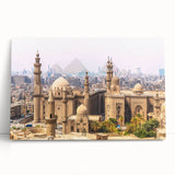 Black and white stretched canvas of Egyptian scenery, ideal for kitchen wall art or bedroom ambiance.