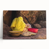 Large black and white acrylic print of Ethiopian scenery, ideal for kitchen wall art or bedroom ambiance.