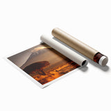 Extra large rolled print of a serene Kenyan landscape with muted earth tones, ideal for classy bathroom wall art.