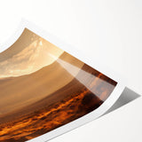 Extra large wall art featuring a line art design of flowers in a vibrant palette, printed on rolled canvas.