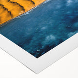 Art deco poster of Namibian scenery on rolled canvas, featuring muted earth tones, ideal for dining room wall art.