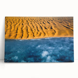Black and white photograph of Namibian landscape on large stretched canvas, ideal for kitchen wall art or bedroom decor.