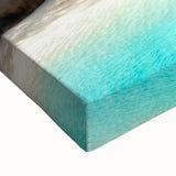 Large art of a Seychelles landscape in black and white on stretched canvas, ideal for bedroom wall decor.