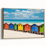 Framed canvas of a vintage-style South African landscape in muted gold and black tones, ideal for bedroom wall decor.