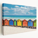 Large wall art on stretched canvas featuring a vibrant African savannah scene, ideal for kitchen wall art.