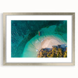 Textured abstract art print depicting a Tanzanian scenery in muted earth tones, framed in silver, ideal for bedroom art.