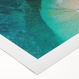 Art deco poster of a Tanzanian landscape on rolled canvas, featuring earthy tones, ideal for dining room wall art.