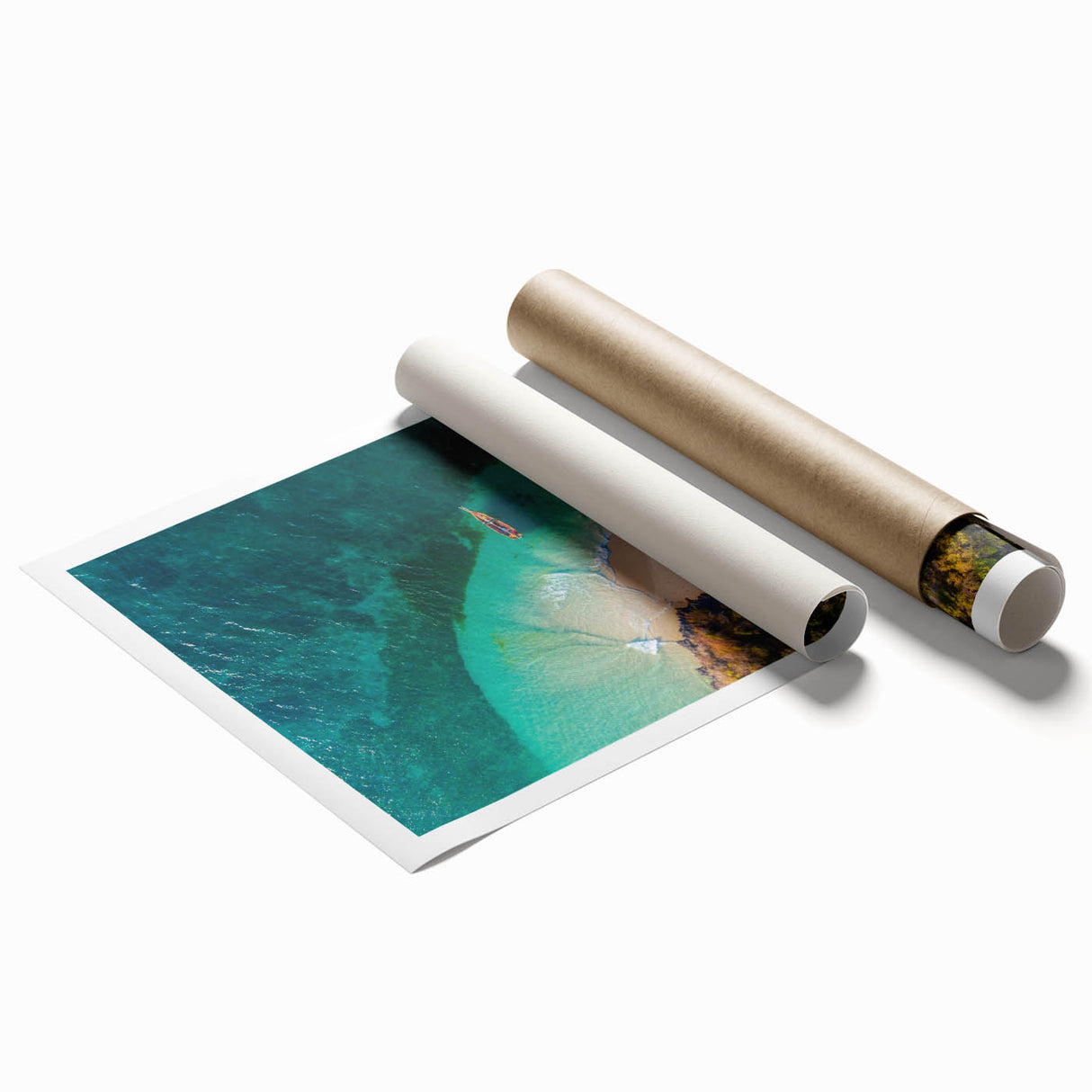 Extra large rolled canvas print depicting a serene Tanzanian landscape.