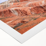 Art deco poster featuring a serene Azerbaijani landscape on rolled canvas, ideal for dining room wall art.