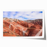 Extra large rolled print of a floral scene in soft pinks and greens, ideal for art wall dining room or classy bathroom decor.